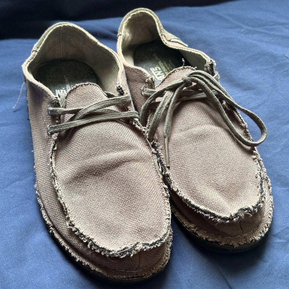 Vans Men's Slip-on Loafers - Gray Canvas